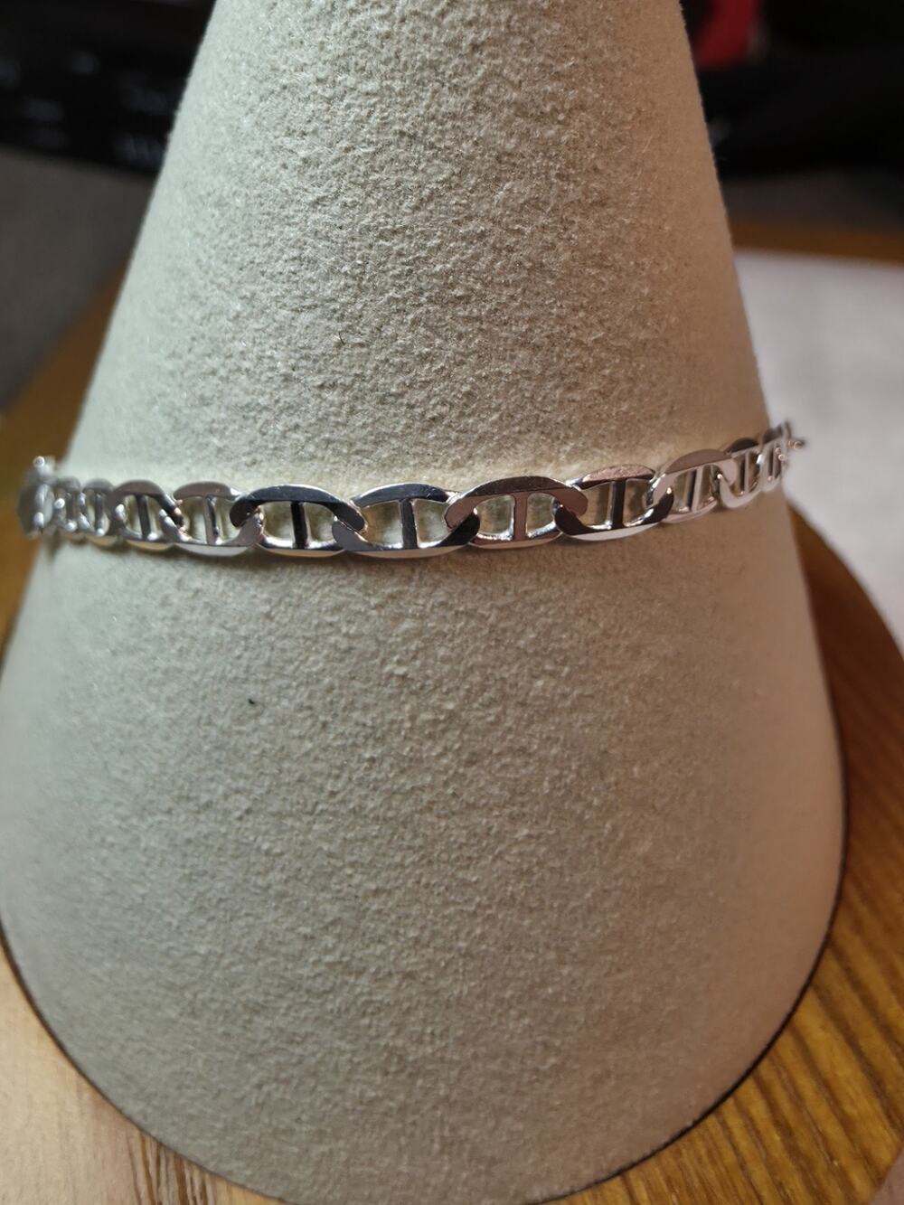 8" 3.6mm Mariner Bracelet 925 Sterling Silver w/Lobster 3.09g